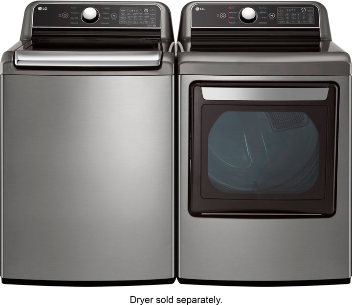 LG - 5.5 Cu. Ft. Smart Top Load Washer with TurboWash3D - Graphite steel_11