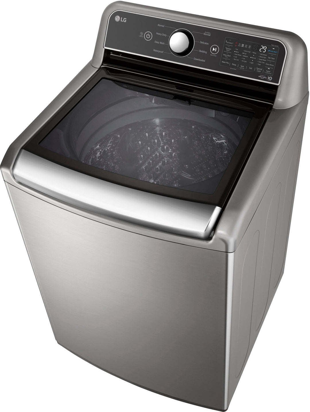 LG - 5.5 Cu. Ft. Smart Top Load Washer with TurboWash3D - Graphite steel_9