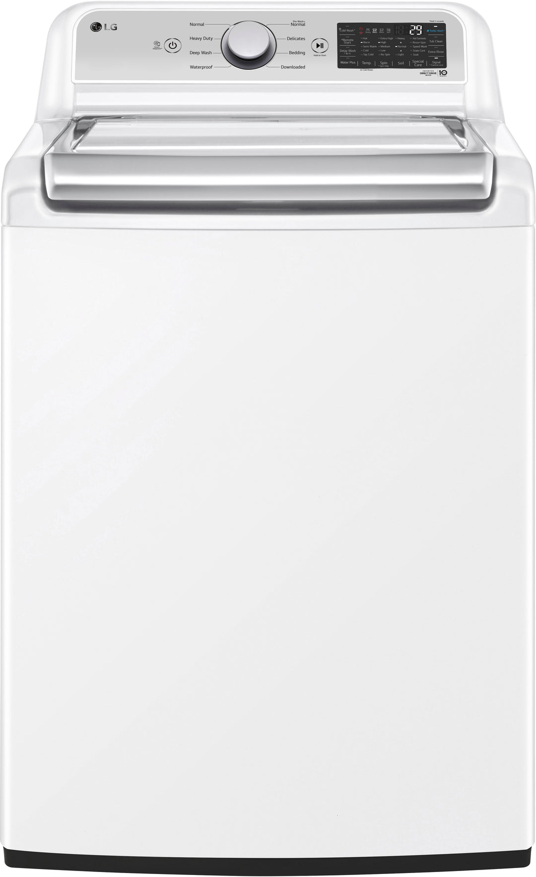 LG - 5.5 Cu. Ft. Smart Top Load Washer with TurboWash3D - White_0