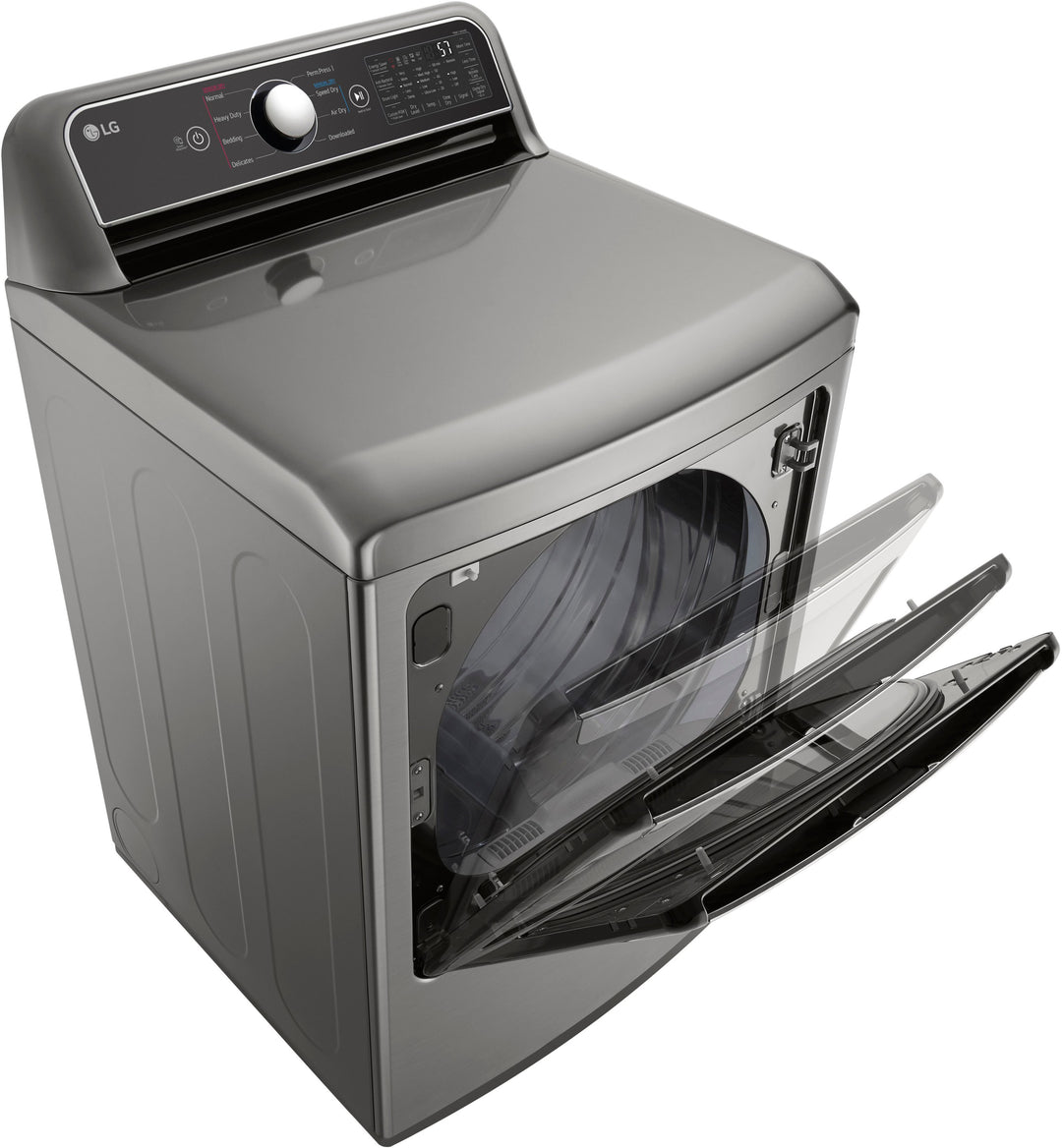 LG - 7.3 Cu. Ft. Smart Electric Dryer with EasyLoad Door - Graphite steel_10