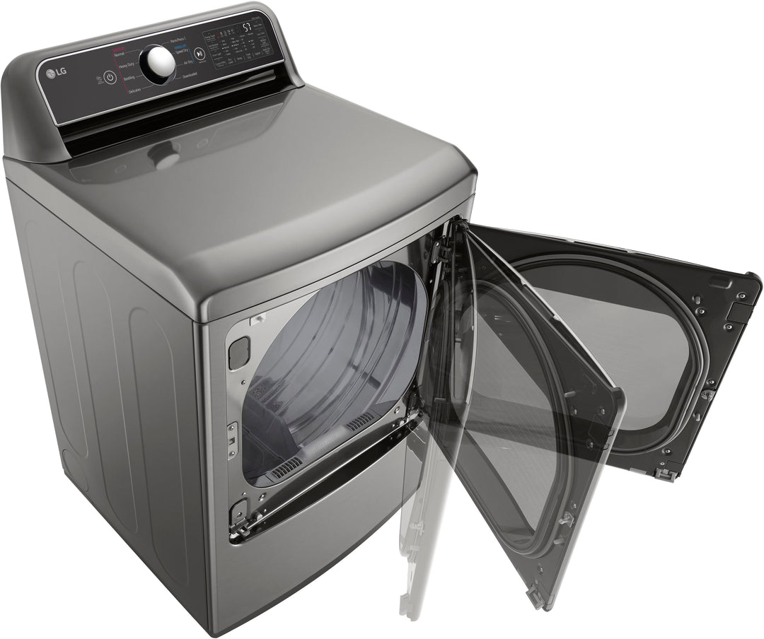 LG - 7.3 Cu. Ft. Smart Electric Dryer with EasyLoad Door - Graphite steel_7