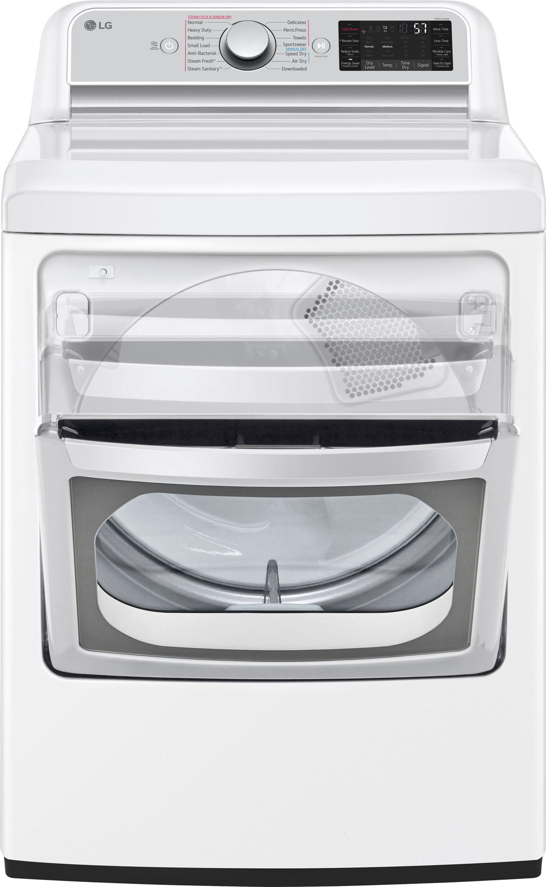 LG - 7.3 Cu. Ft. Smart Gas Dryer with Steam and Sensor Dry - White_8
