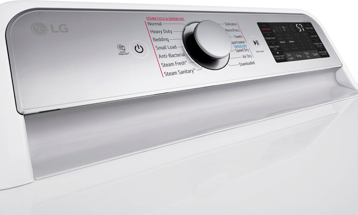 LG - 7.3 Cu. Ft. Smart Gas Dryer with Steam and Sensor Dry - White_4