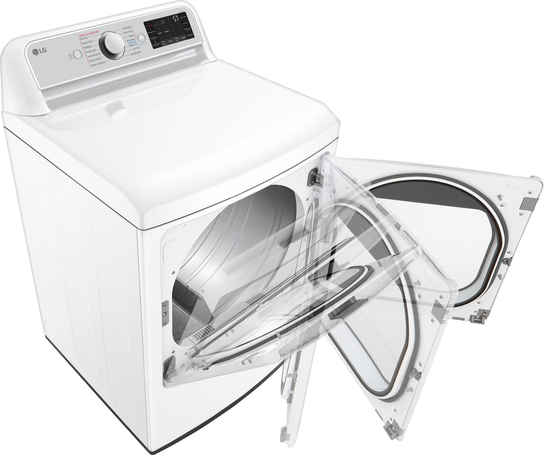 LG - 7.3 Cu. Ft. Smart Gas Dryer with Steam and Sensor Dry - White_13