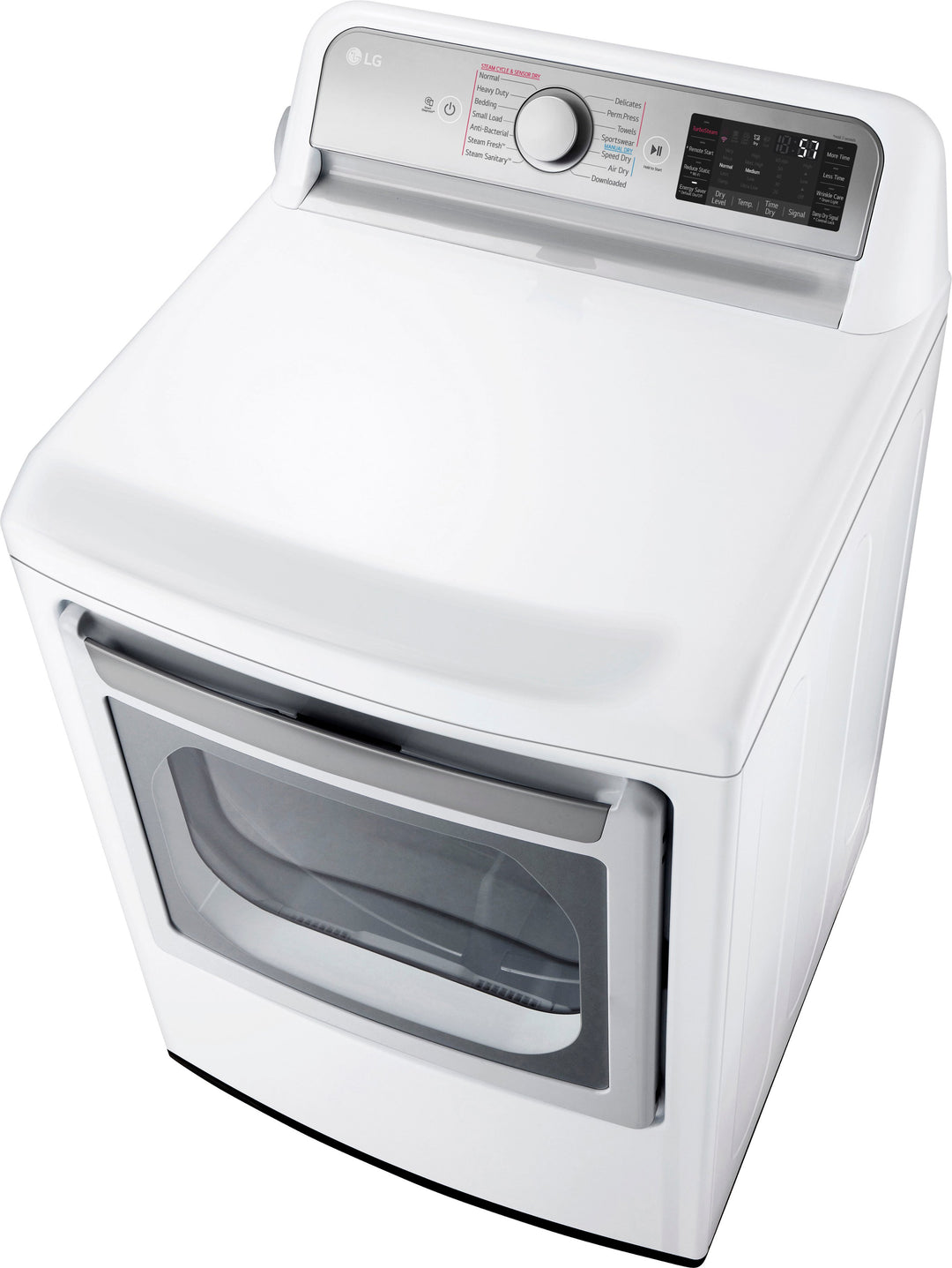 LG - 7.3 Cu. Ft. Smart Gas Dryer with Steam and Sensor Dry - White_12