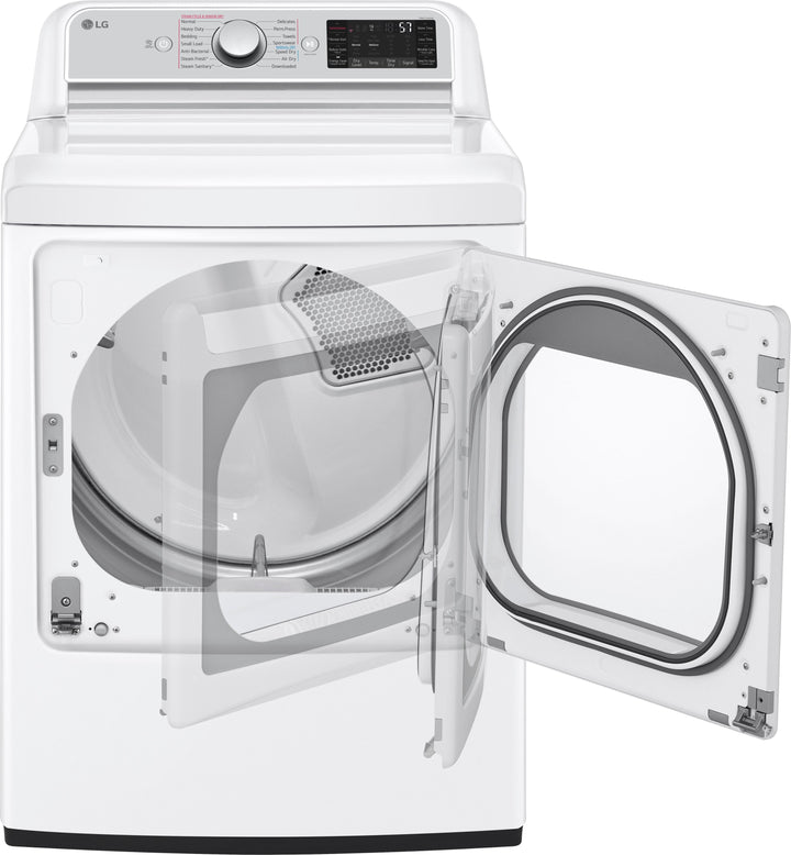 LG - 7.3 Cu. Ft. Smart Gas Dryer with Steam and Sensor Dry - White_11