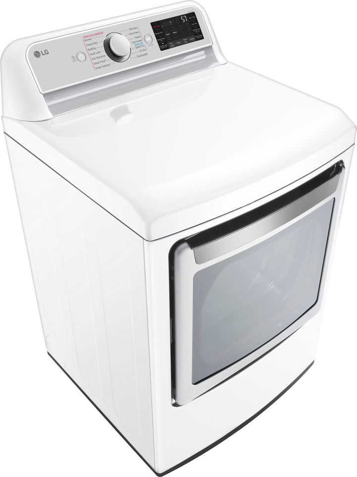 LG - 7.3 Cu. Ft. Smart Gas Dryer with Steam and Sensor Dry - White_10
