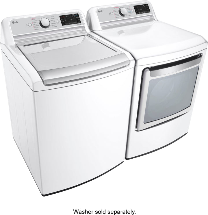 LG - 7.3 Cu. Ft. Smart Electric Dryer with Steam and Sensor Dry - White_16