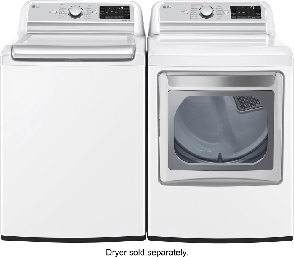 LG - 5.5 Cu. Ft. High-Efficiency Smart Top Load Washer with Steam and TurboWash3D Technology - White_1