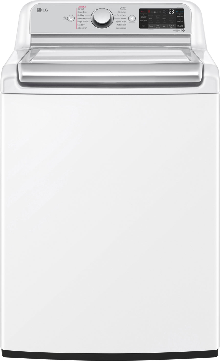 LG - 5.5 Cu. Ft. High-Efficiency Smart Top Load Washer with Steam and TurboWash3D Technology - White_0