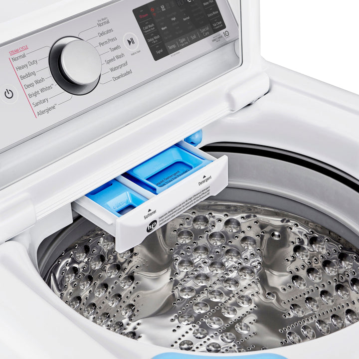 LG - 5.5 Cu. Ft. High-Efficiency Smart Top Load Washer with Steam and TurboWash3D Technology - White_3