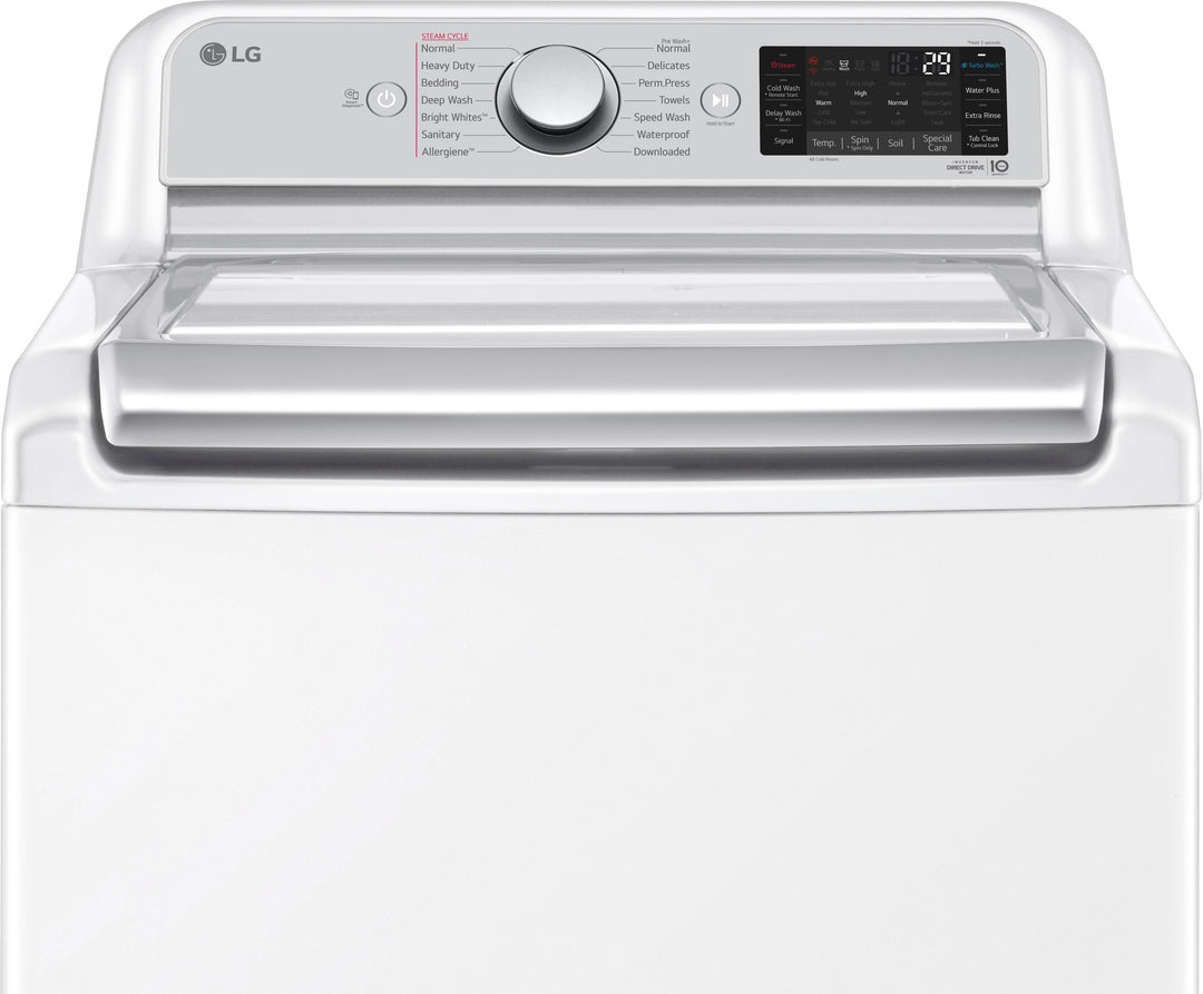 LG - 5.5 Cu. Ft. High-Efficiency Smart Top Load Washer with Steam and TurboWash3D Technology - White_9