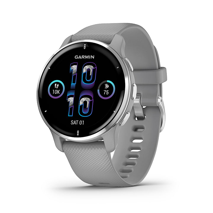 Garmin - Venu 2 Plus GPS Smartwatch 43 mm Fiber-reinforced polymer - Silver_2