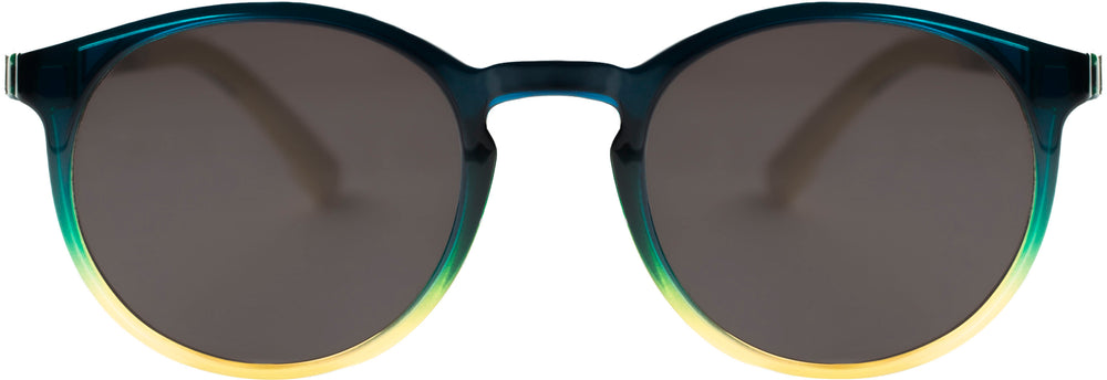 Wavebalance - BlueDuo, Poet, Blue Light Reducing Glasses with Magnetic Sunglass Clip-On- Tie Dye - Blue & Yellow_1