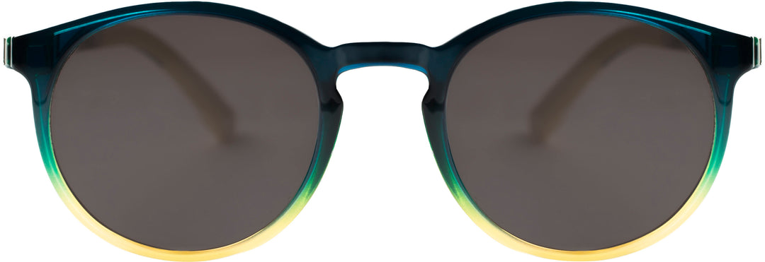 Wavebalance - BlueDuo, Poet, Blue Light Reducing Glasses with Magnetic Sunglass Clip-On- Tie Dye - Blue & Yellow_1