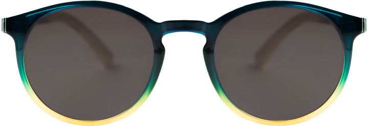 Wavebalance - BlueDuo, Poet, Blue Light Reducing Glasses with Magnetic Sunglass Clip-On- Tie Dye - Blue & Yellow_1