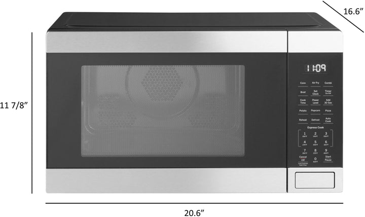 GE - 1.0 Cu. Ft. Convection Countertop Microwave with Air Fry - Black Stainless Steel_3