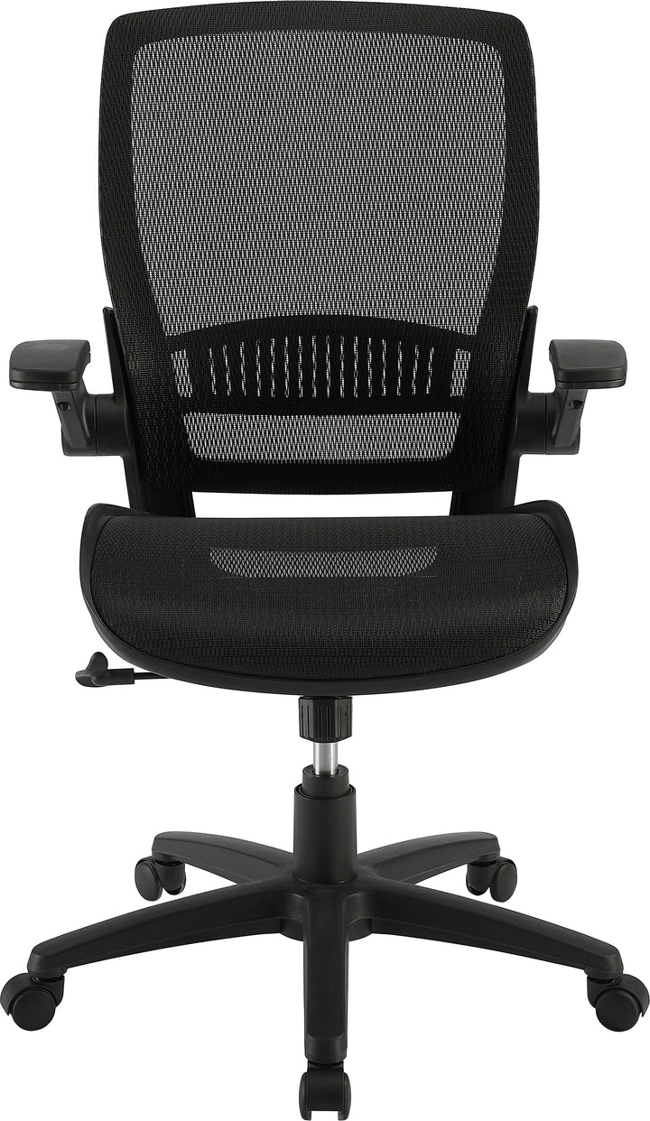 Insignia™ - Ergonomic Mesh Office Chair with Adjustable Arms - Black_0