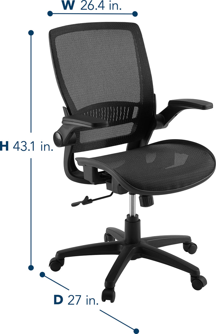 Insignia™ - Ergonomic Mesh Office Chair with Adjustable Arms - Black_3