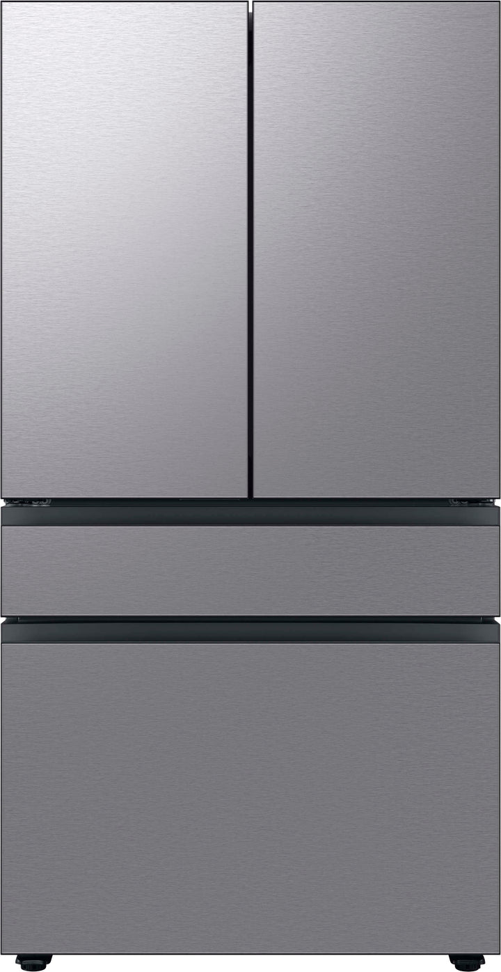 Samsung - Bespoke 23 cu. ft. Counter Depth 4-Door French Door Refrigerator with Beverage Center - Stainless steel_0