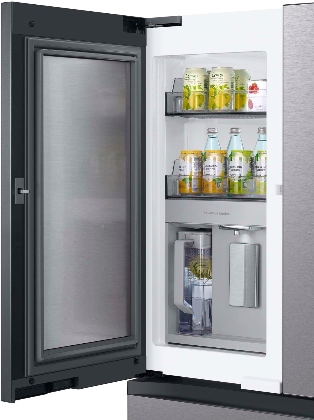 Samsung - Bespoke 23 cu. ft. Counter Depth 4-Door French Door Refrigerator with Beverage Center - Stainless steel_11