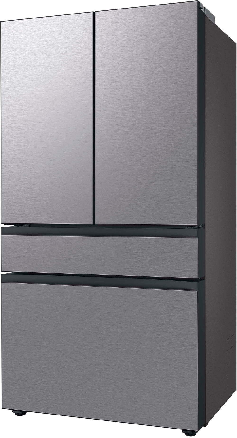 Samsung - Bespoke 23 cu. ft. Counter Depth 4-Door French Door Refrigerator with Beverage Center - Stainless steel_1