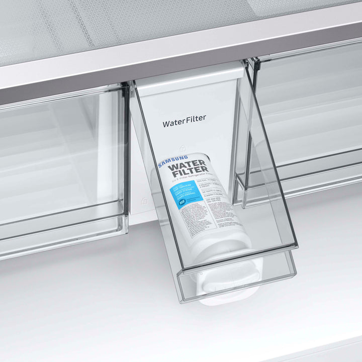 Samsung - Bespoke 23 cu. ft. Counter Depth 4-Door French Door Refrigerator with Beverage Center - Stainless steel_7