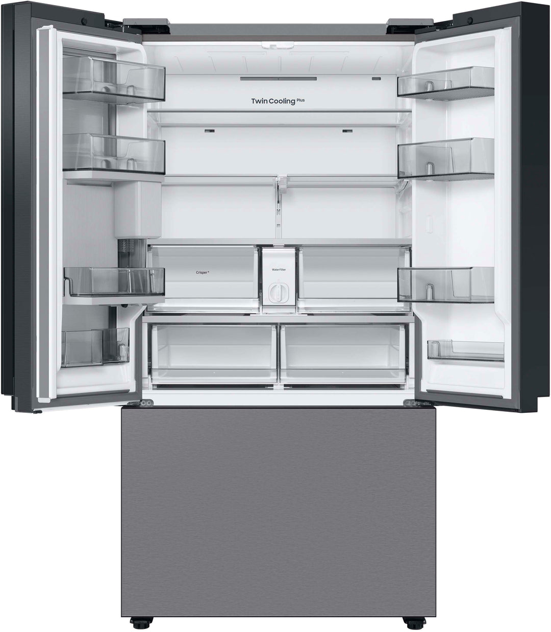 Samsung - Bespoke 30 cu. ft. 3-Door French Door Refrigerator with Beverage Center - Stainless steel_5