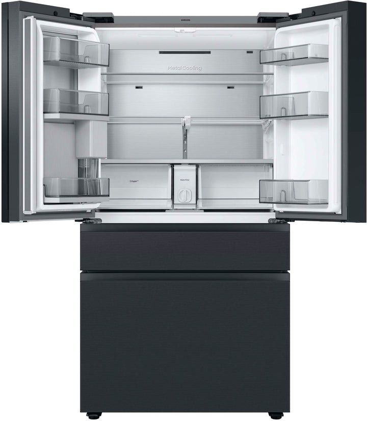 Samsung - 29 cu. ft. Bespoke 4-Door French Door Refrigerator with Family Hub - Matte black steel_4