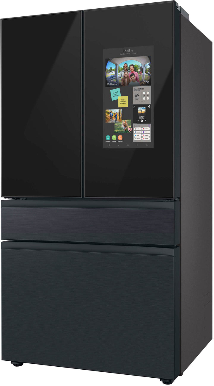 Samsung - 29 cu. ft. Bespoke 4-Door French Door Refrigerator with Family Hub - Matte black steel_7