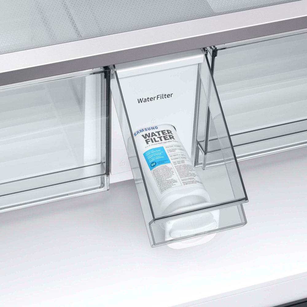 Samsung - 29 cu. ft. Bespoke 4-Door French Door Refrigerator with Family Hub - Matte black steel_1