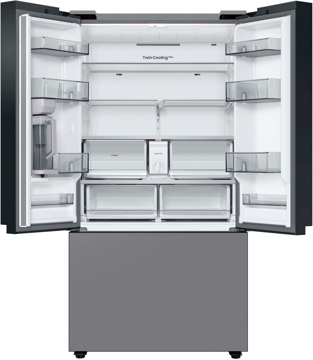 Samsung - Bespoke 30 cu. ft 3-Door French Door Refrigerator with AutoFill Water Pitcher - Stainless steel_2