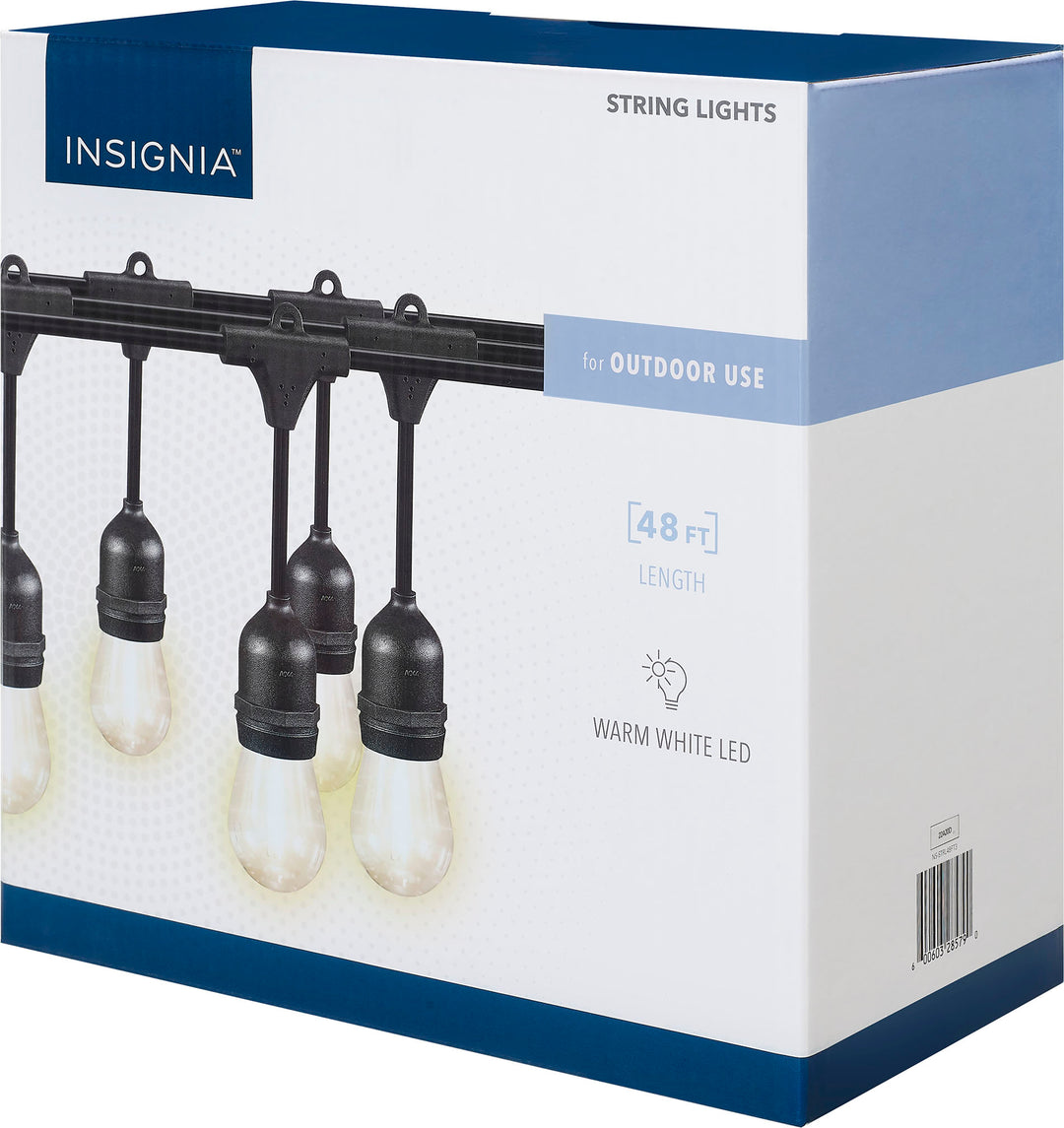 Insignia™ - 48 Ft. Outdoor String Lights - White_7