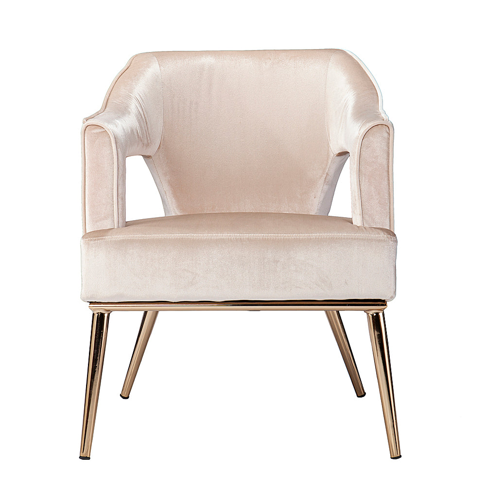 SEI Furniture - Eldermain Upholstered Accent Chair - Taupe and champagne finish_1