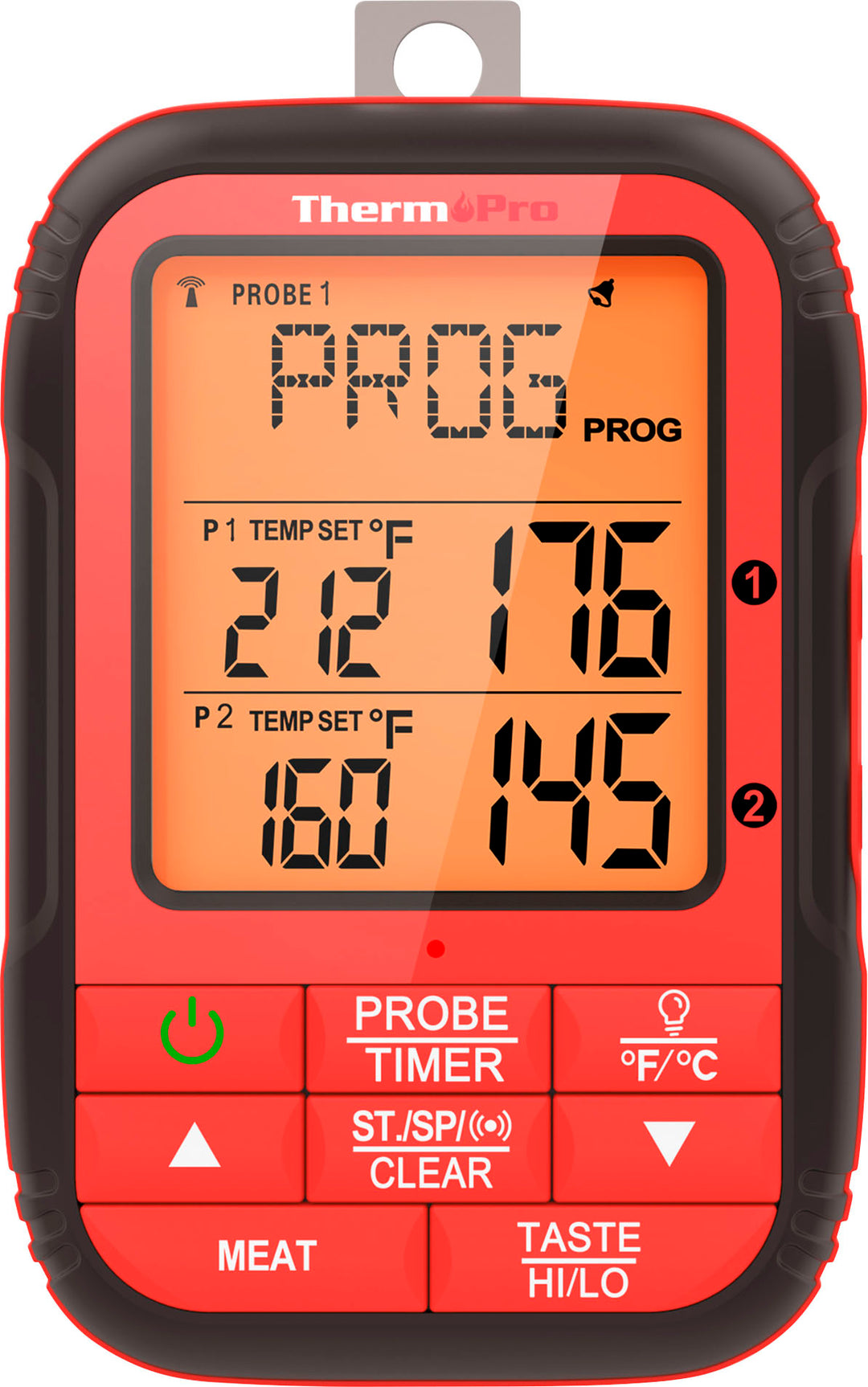 ThermoPro - Dual Probe Wireless Meat Thermometer - Red_2