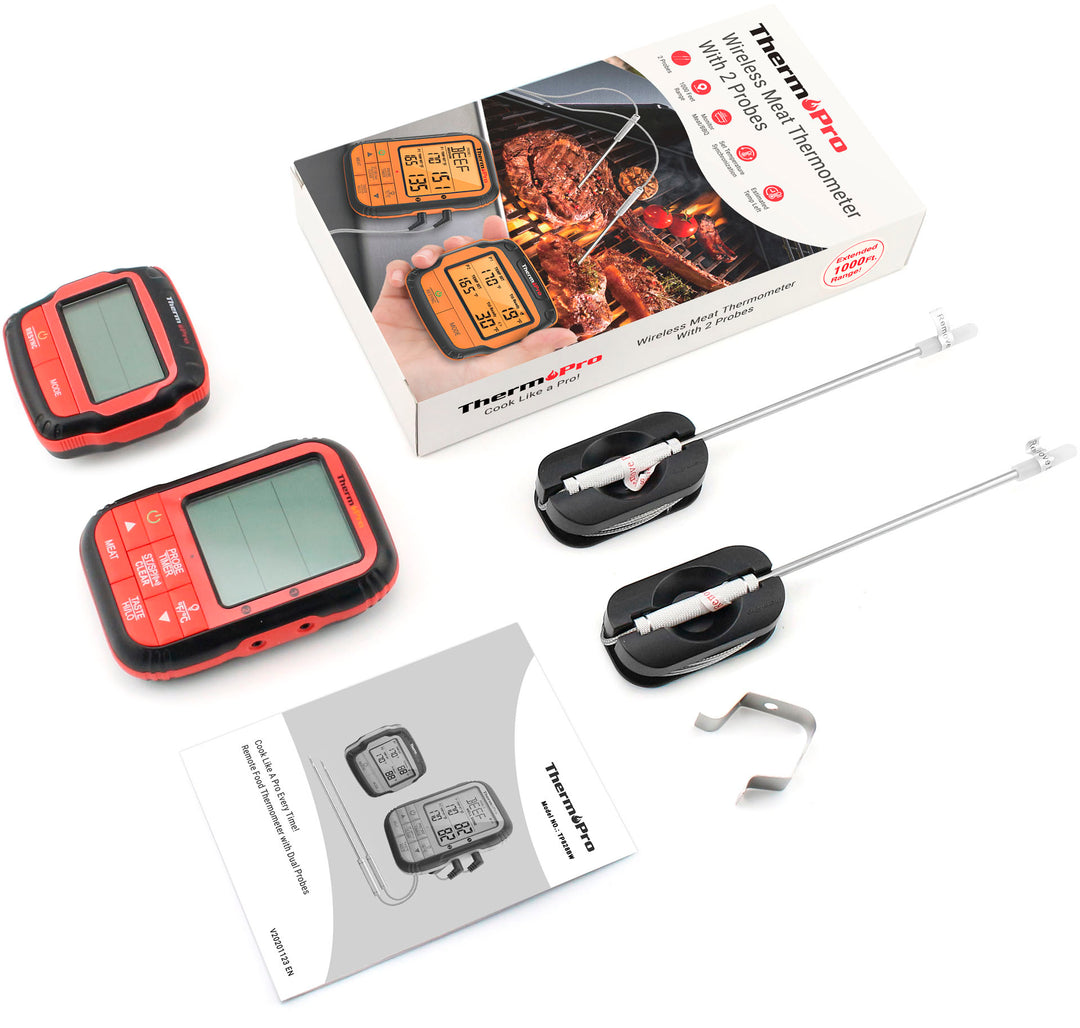 ThermoPro - Dual Probe Wireless Meat Thermometer - Red_4