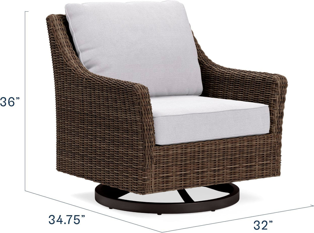 Yardbird® - Harriet Outdoor Swivel Glider Chair - Silver_2