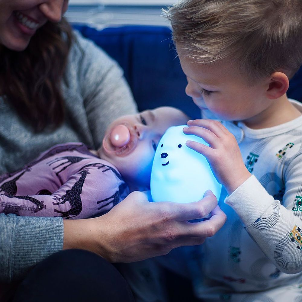 Lumipets LED Kids' Night Light Bear Bluetooth Lamp with Remote - White_2