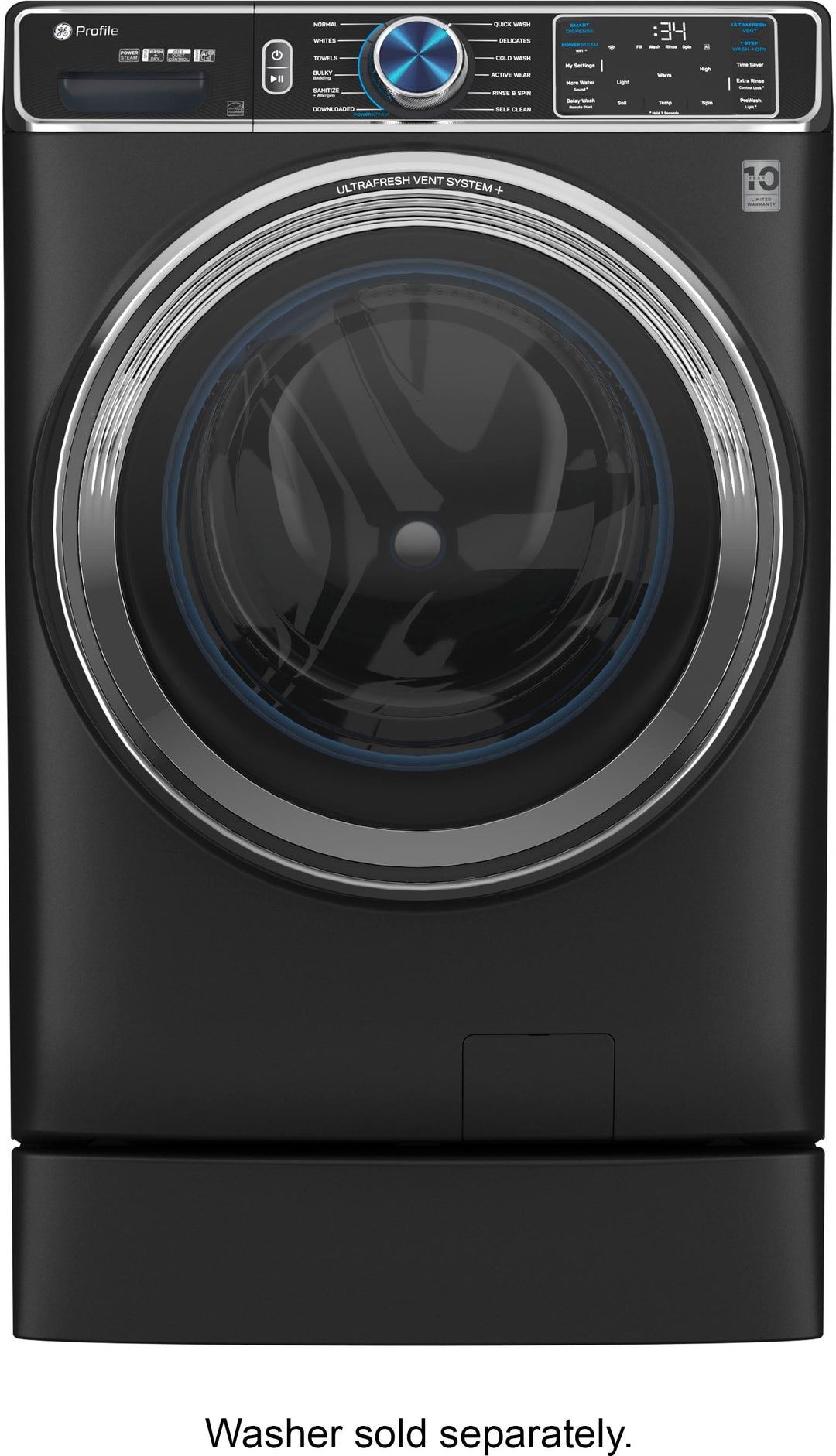 GE - Washer/Dryer Laundry Pedestal - Carbon Graphite_2