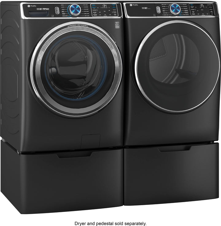 GE Profile - 5.3 cu. ft Smart Front Load Steam Washer w/ SmartDispense, UltraFresh Vent System & Microban Antimicrobial Technology - Carbon graphite_11