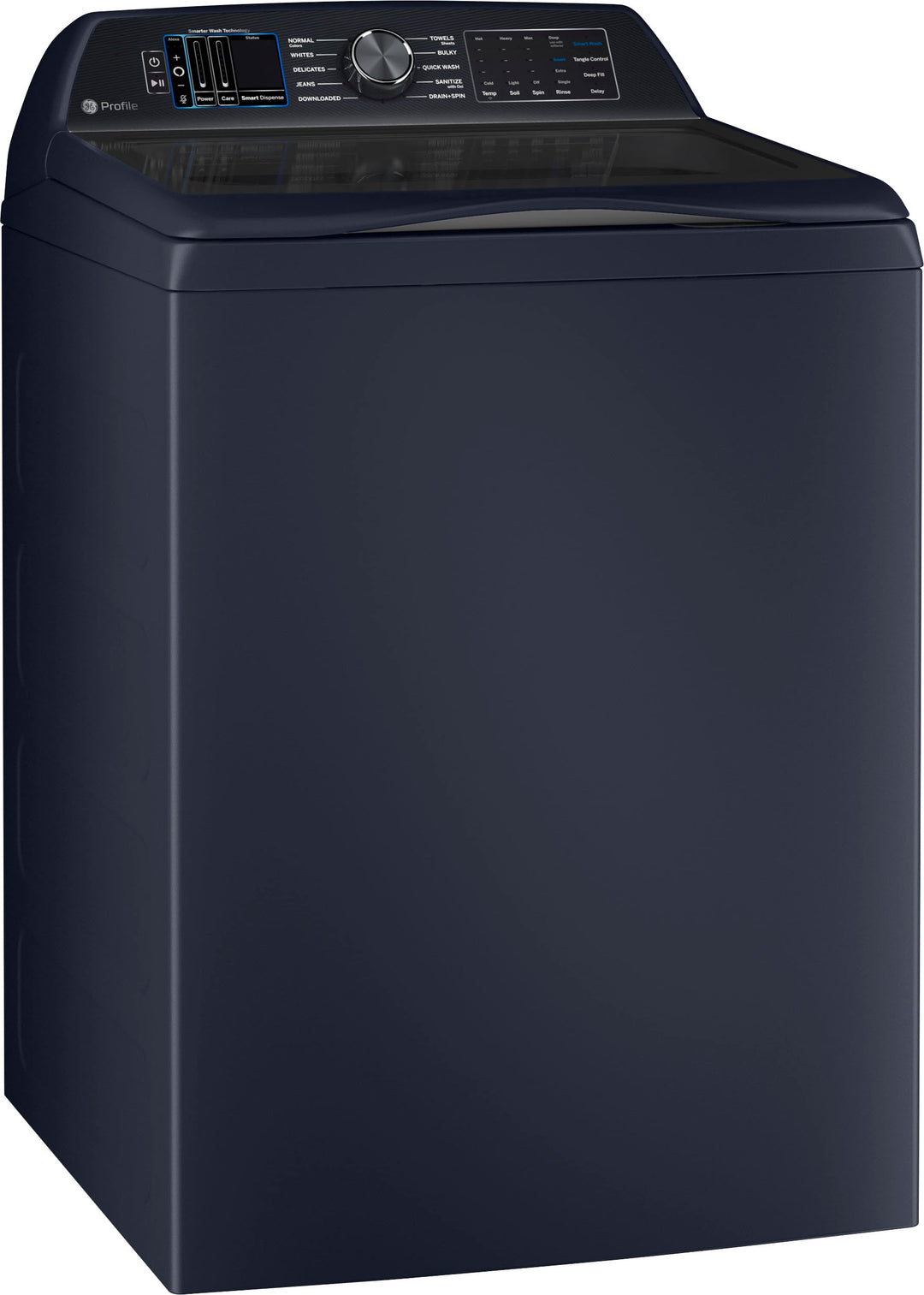 GE Profile - 5.4 Cu. Ft. High Efficiency Top Load Washer with Smarter Wash Technology, Easier Reach & Microban Technology - Sapphire blue_1