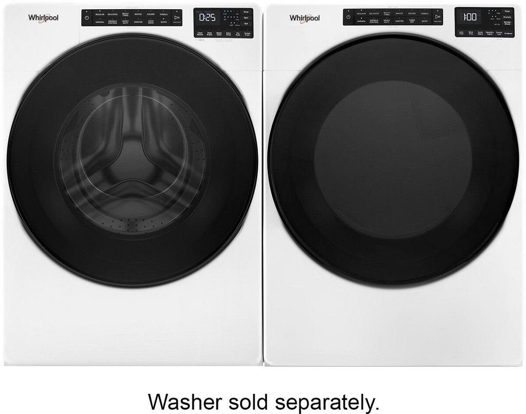 Whirlpool - 7.4 Cu. Ft. Stackable Electric Dryer with Wrinkle Shield - White_12