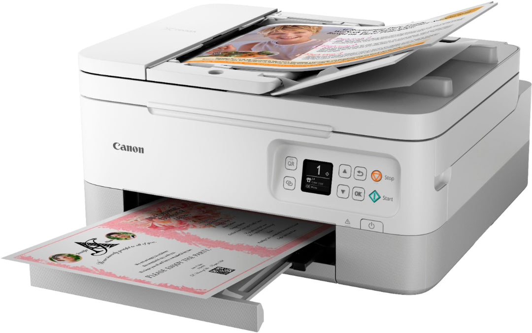 Canon - PIXMA TR7020a Wireless All-In-One Inkjet Printer - White_7