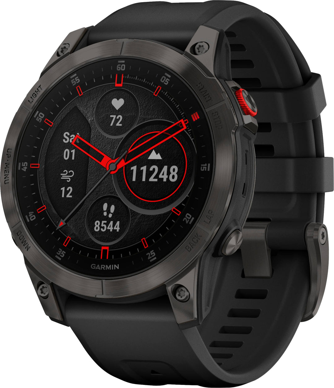 Garmin - epix (Gen 2) GPS Smartwatch 47mm Fiber-reinforced polymer - Titanium_2
