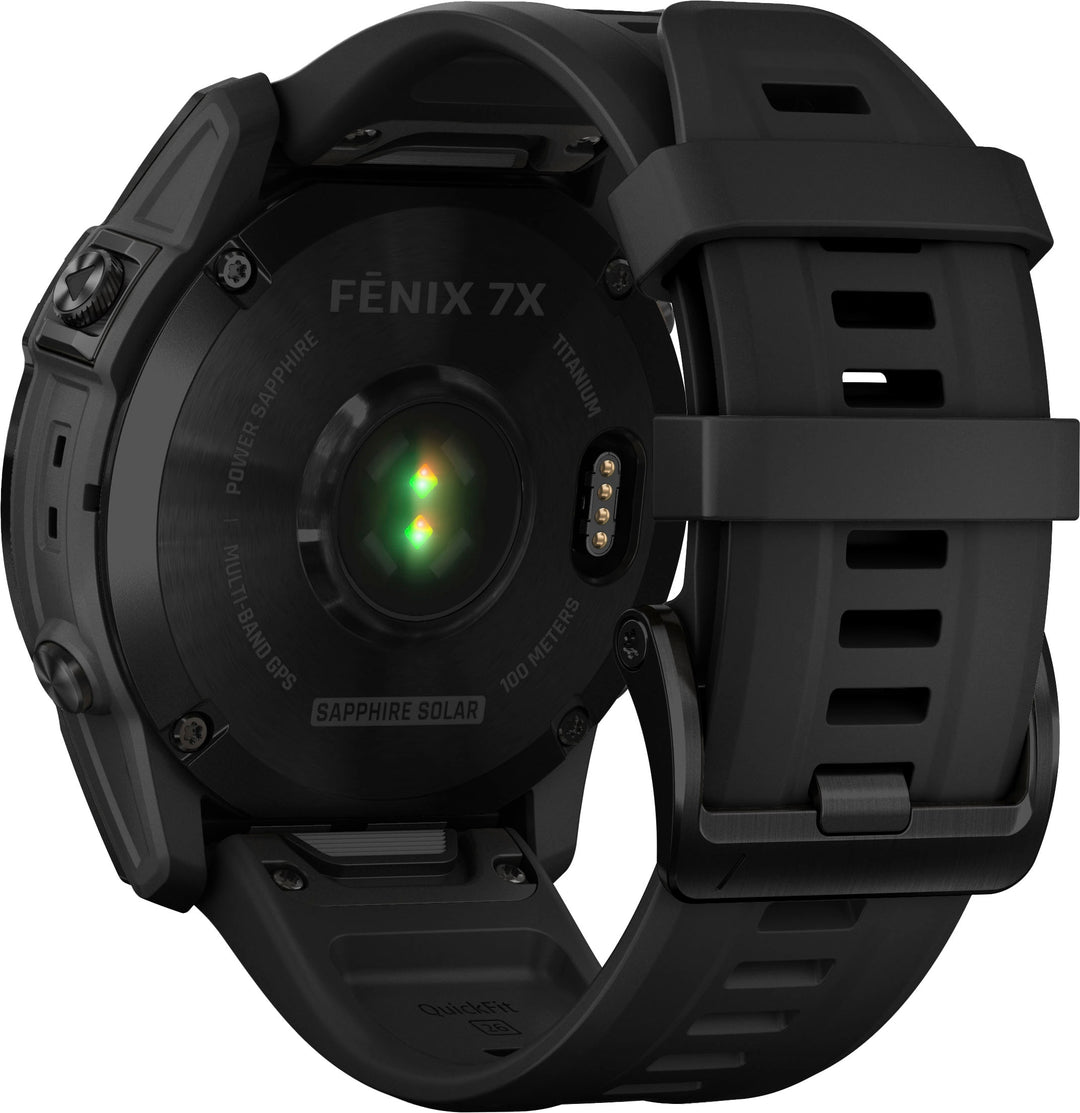 Garmin - fēnix 7X  Sapphire Solar GPS Smartwatch 51 mm Fiber-reinforced polymer - Black DLC Titanium_3
