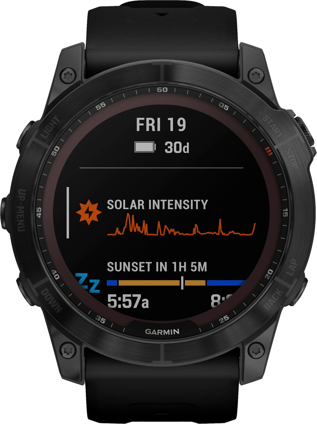 Garmin - fēnix 7X  Sapphire Solar GPS Smartwatch 51 mm Fiber-reinforced polymer - Black DLC Titanium_0