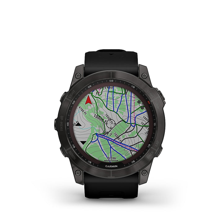 Garmin - fēnix 7X  Sapphire Solar GPS Smartwatch 51 mm Fiber-reinforced polymer - Carbon Gray DLC Titanium_4