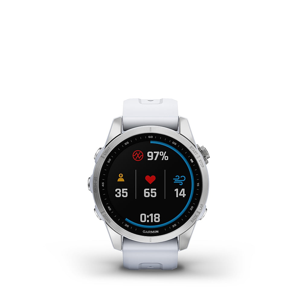 Garmin - fēnix 7S GPS Smartwatch 42 mm Fiber-reinforced polymer - Silver_0