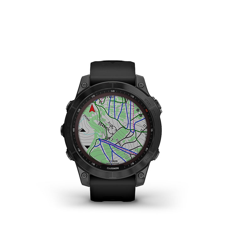 Garmin - fēnix 7 Sapphire Solar GPS Smartwatch 47 mm Fiber-reinforced polymer - Black DLC Titanium_4
