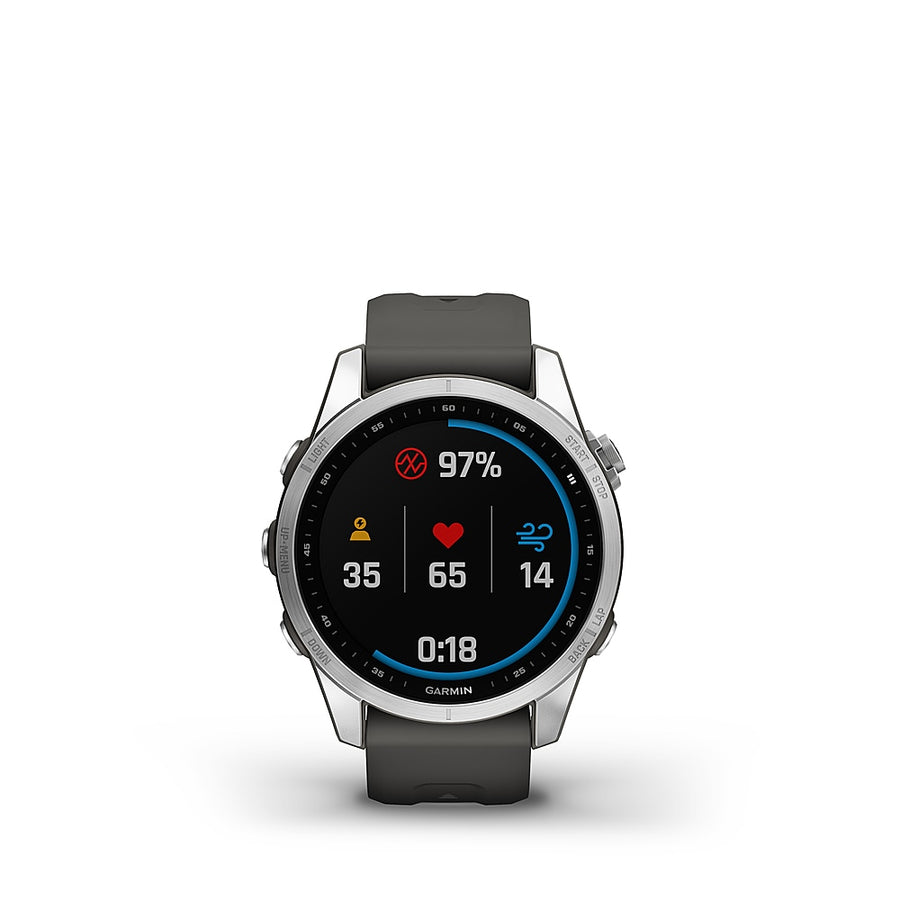 Garmin - fēnix 7S GPS Smartwatch 42 mm Fiber-reinforced polymer - Silver_0